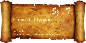 Szemesi Tivadar névjegykártya