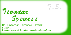 tivadar szemesi business card